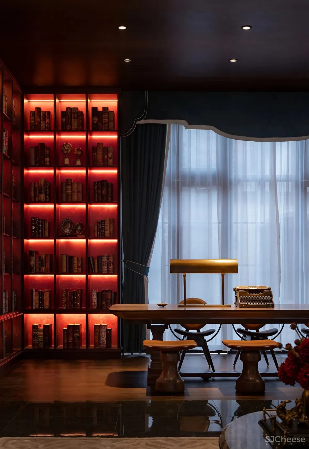 明德设计丨郑州万科荣成云图售楼处:英式古典的当代演绎