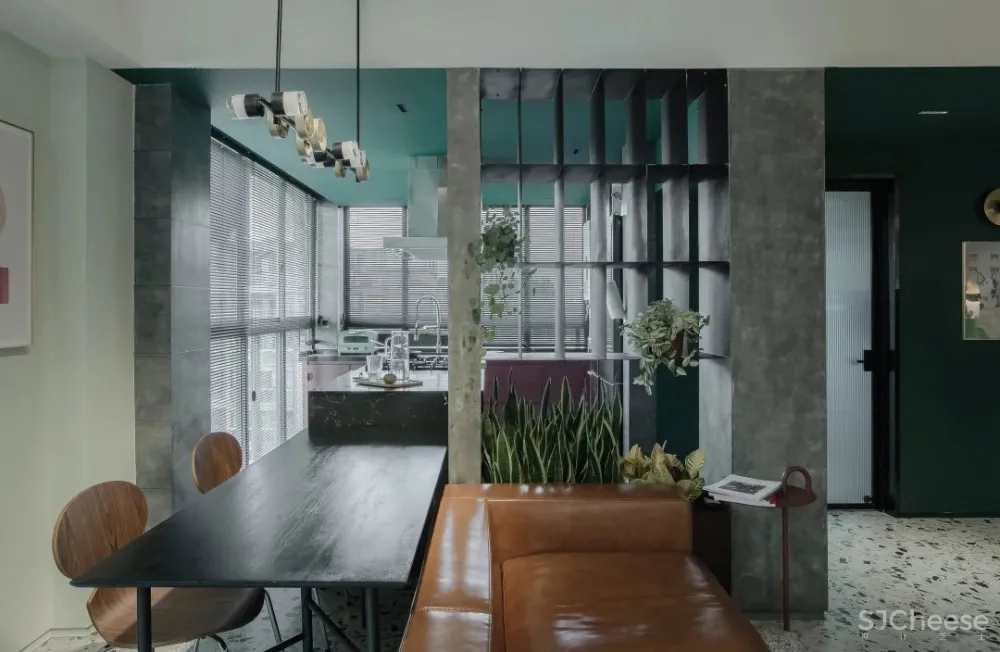 80后丁克夫妻的100㎡两室，颜值美炸！花砖、绿植，住-租一体，还有两狗子……