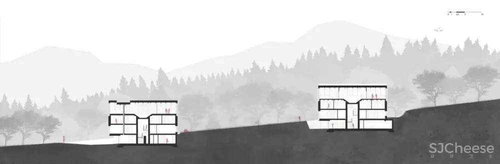 混凝土加木结构的公寓式民宿,混搭乡建必有亮点!