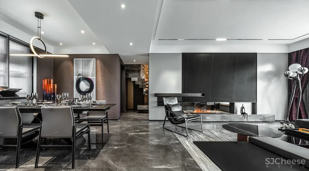 231㎡气质高级黑,简约时尚、格调十足!