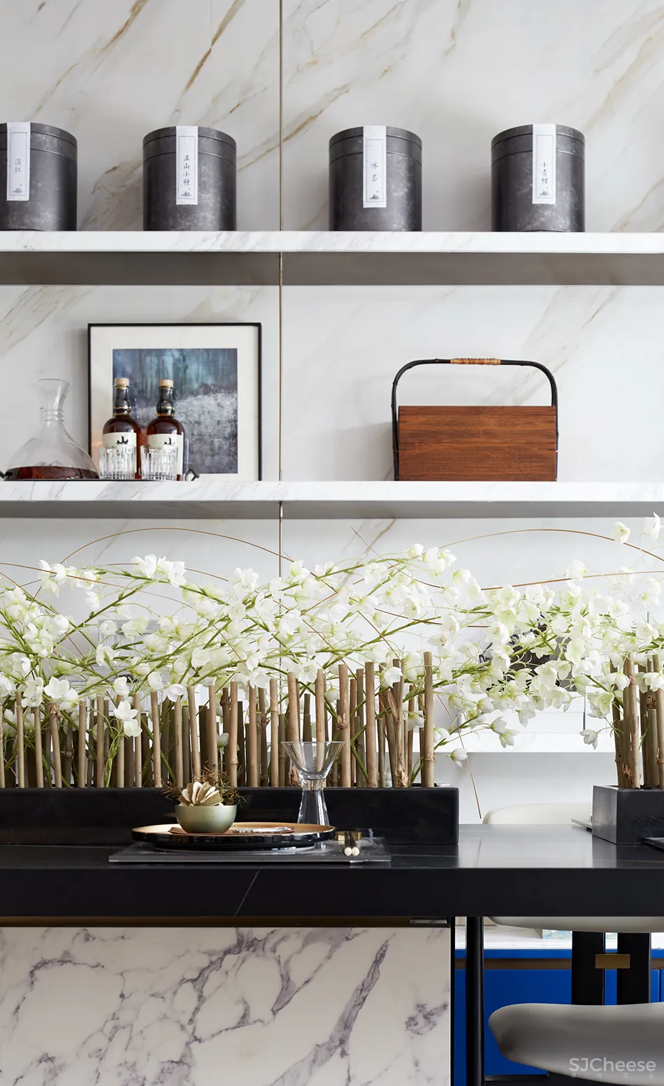 岳蒙:一抹幽蓝,韵染留白!