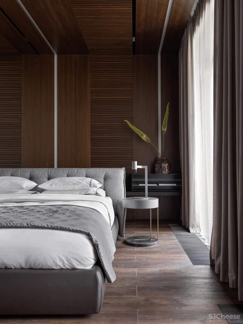 DE-DE新作 95m²简约私宅，大理石与原木的和谐