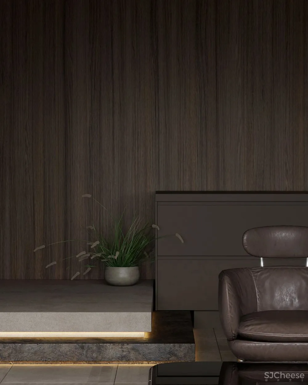 黑白色系的客厅，气质凸显 !