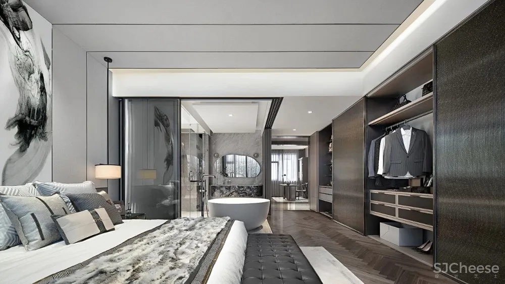 195㎡雅灰大平层，静奢间勾勒家的温情！