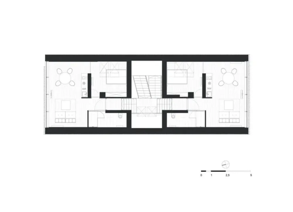 混凝土加木结构的公寓式民宿,混搭乡建必有亮点!
