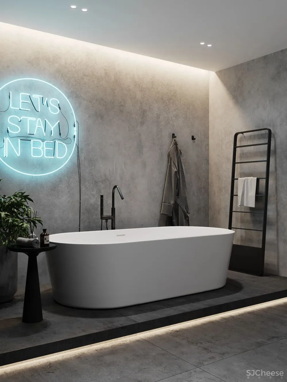 灰色极简空间，混凝土的质地！