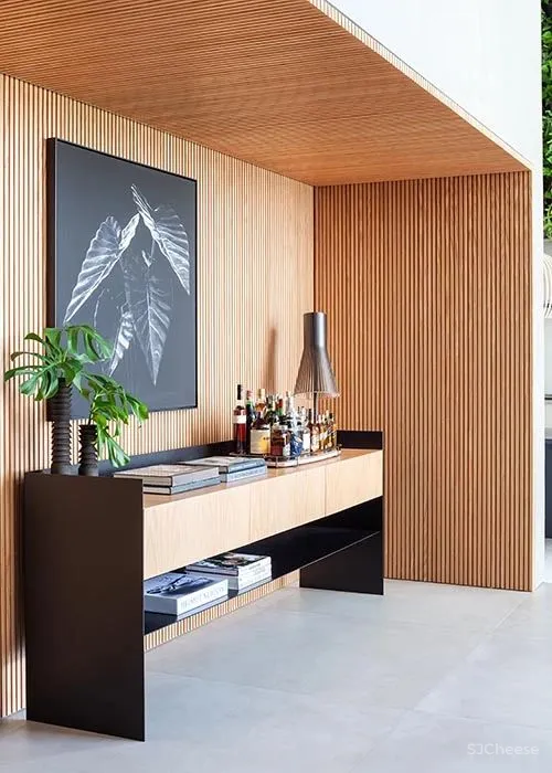 冷硬做底,温暖辅助,木条绿植一相逢,便胜却人间无数