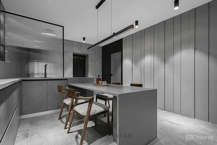 无主灯设计、高级灰撞色，这个家太有范 久栖设计