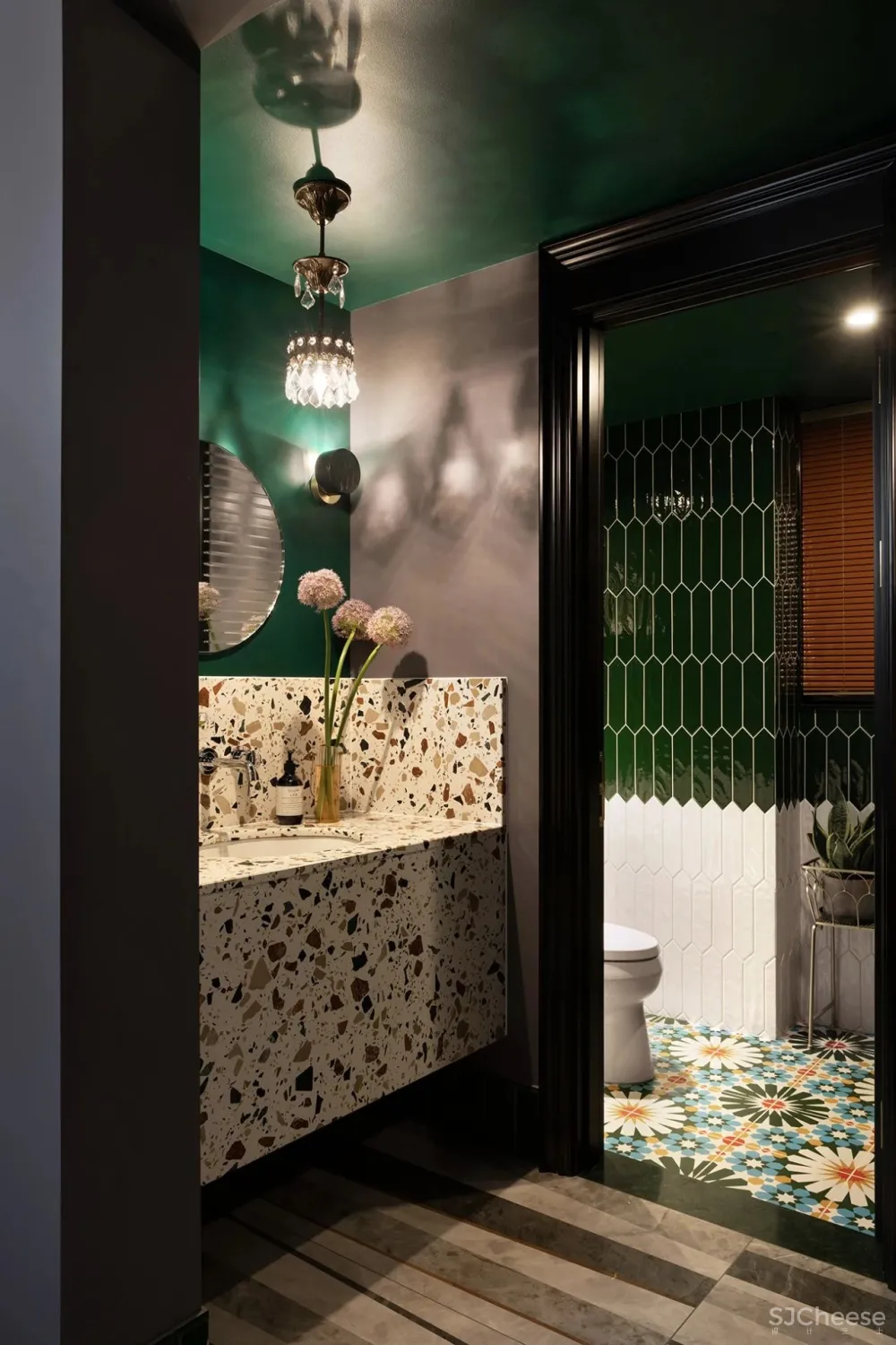 129㎡的极致复古美，再现经典红绿配色！