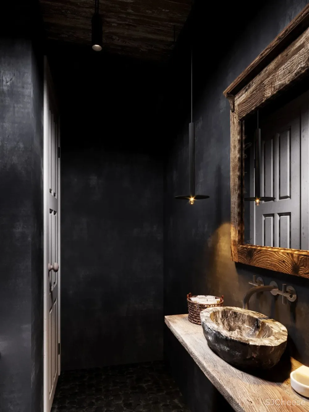 原木 清水混凝土,质朴宁静Loft私宅