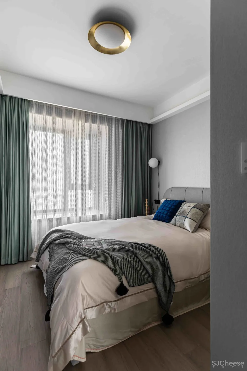 大理石 原木，80后业主的现代风四居室 花漾美作