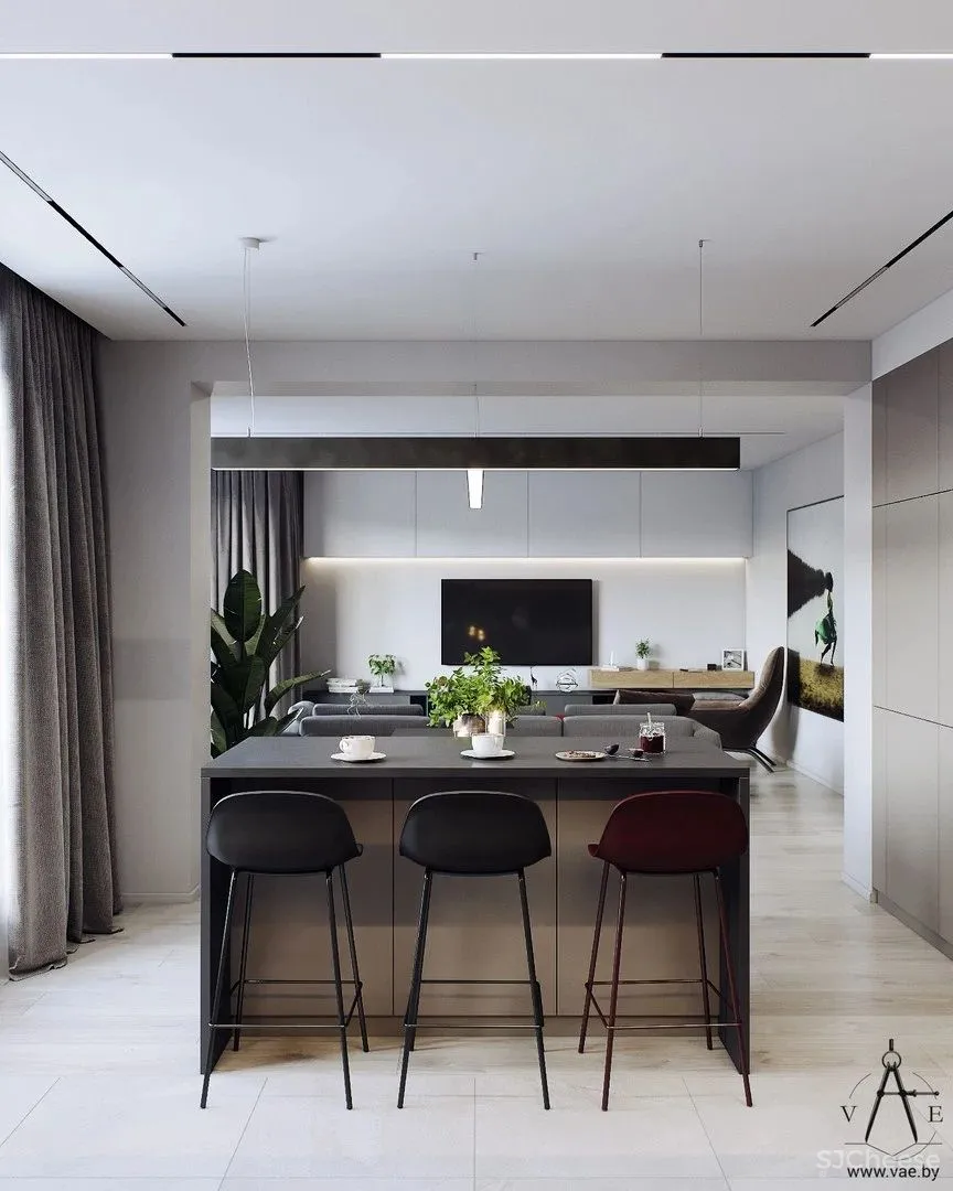 70㎡简约私宅,精简凝练!