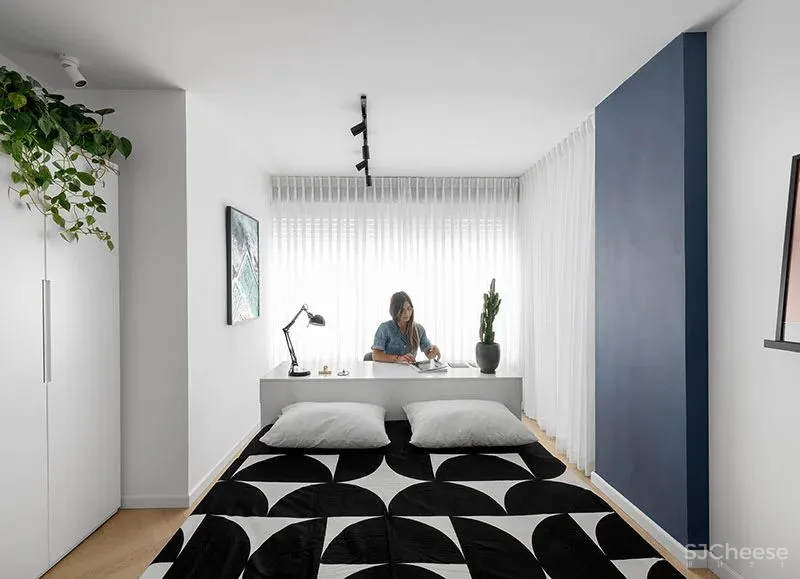 130㎡ 三居室,全开放客厅,连玄关都省了