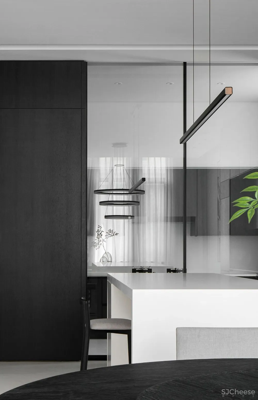 上海 780㎡ 极简别墅设计 ,黑白相映,安静优雅!