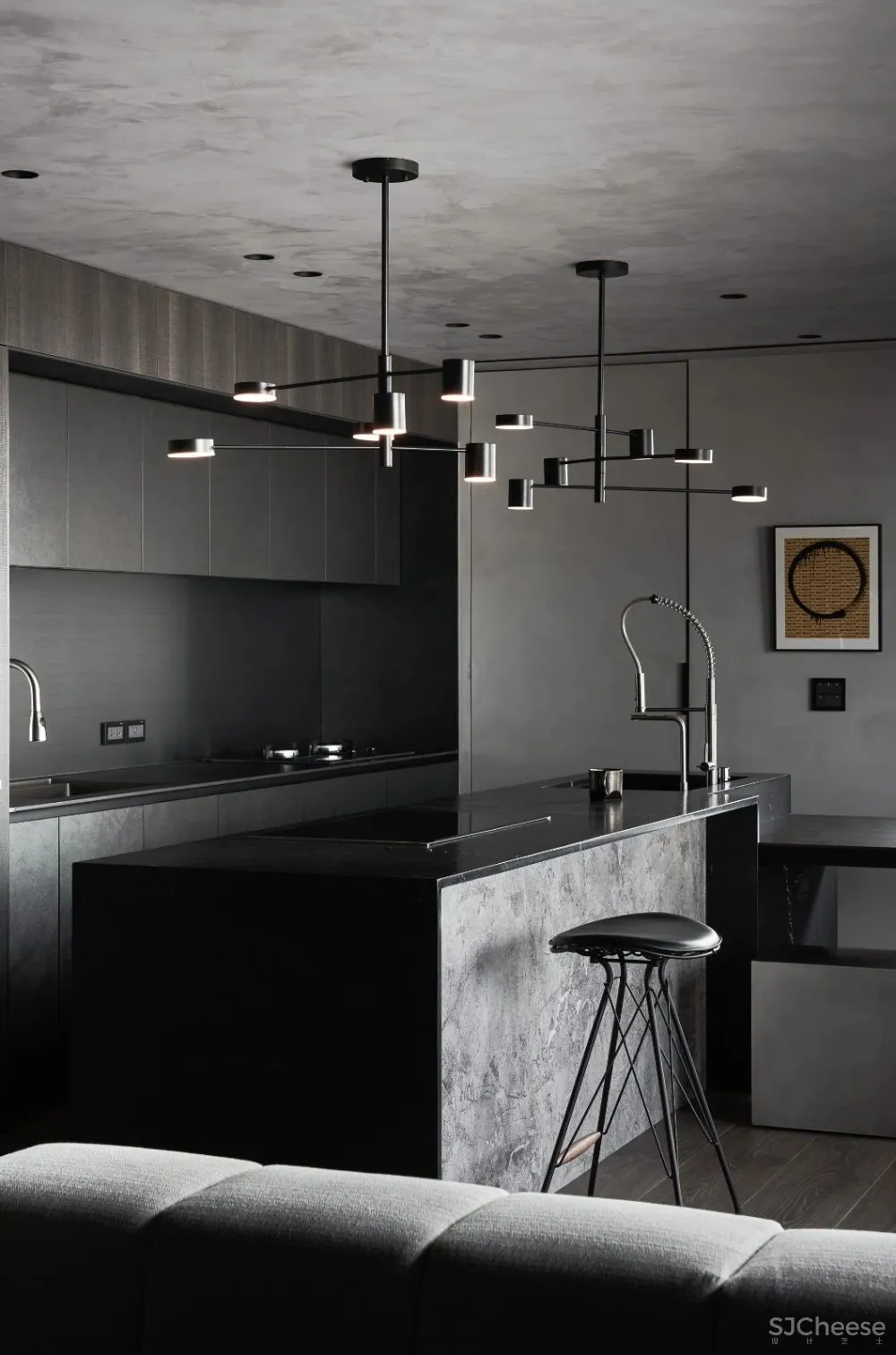 105㎡冷酷黑私宅,年轻人大胆追求前卫之家! 新澄设计