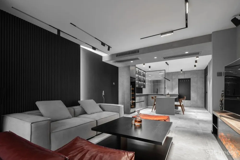 无主灯设计、高级灰撞色，这个家太有范 久栖设计