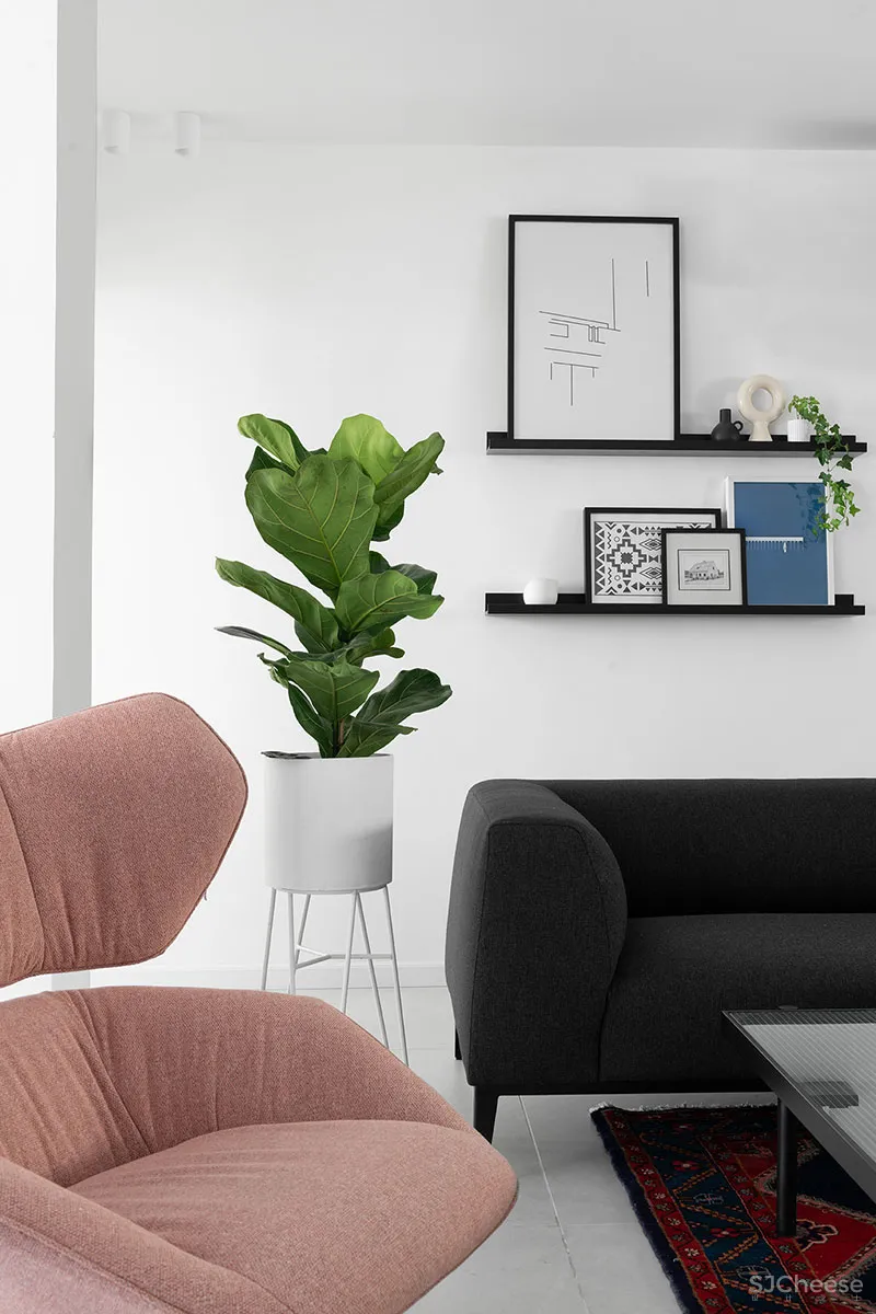 130㎡ 三居室,全开放客厅,连玄关都省了