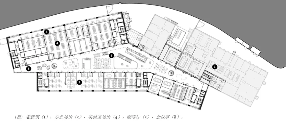瑞士厂房改造,中庭 Led 灯带居然能模拟日光,更适合植物生长,这灯光设计太牛了