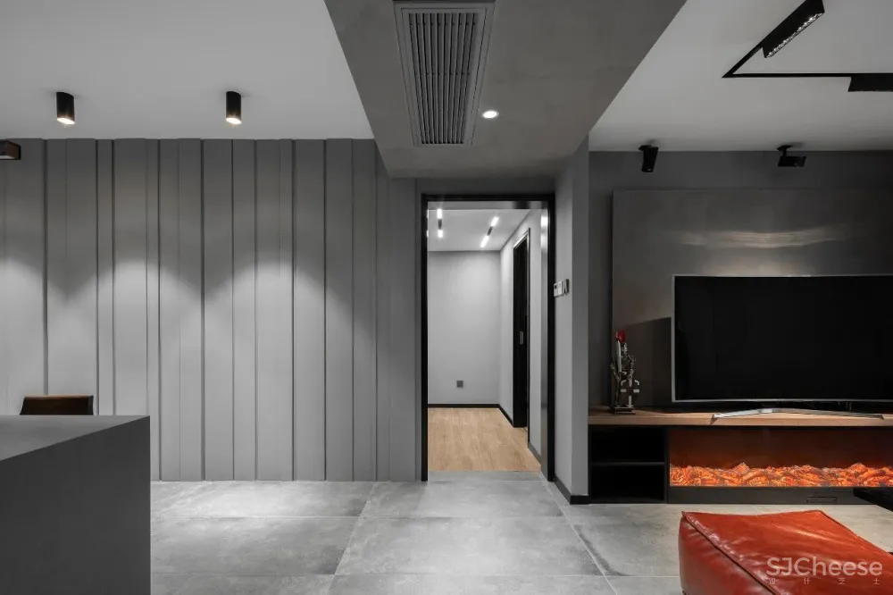 无主灯设计、高级灰撞色，这个家太有范 久栖设计