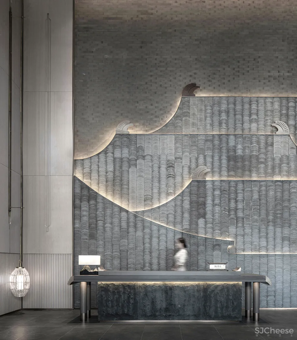 吴文粒:2500㎡中式售楼处,珑廷风雅韵,隐归禅深处!