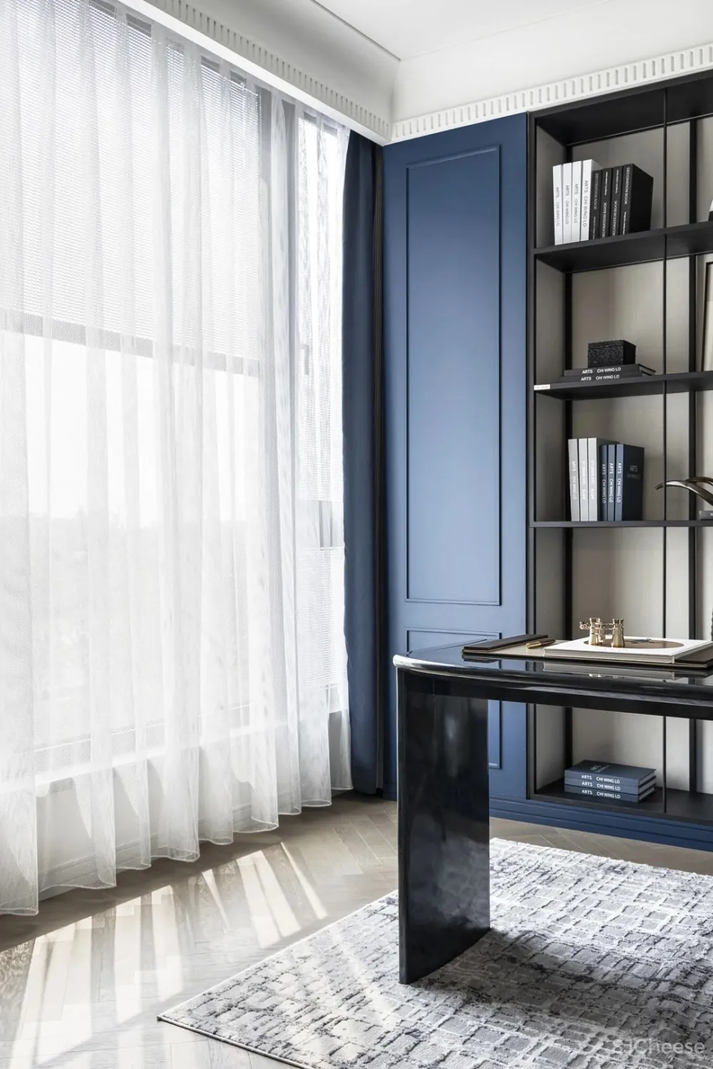 大朴-勿量：366㎡雾霭蓝法式美宅，直撩心底的静奢魅力！