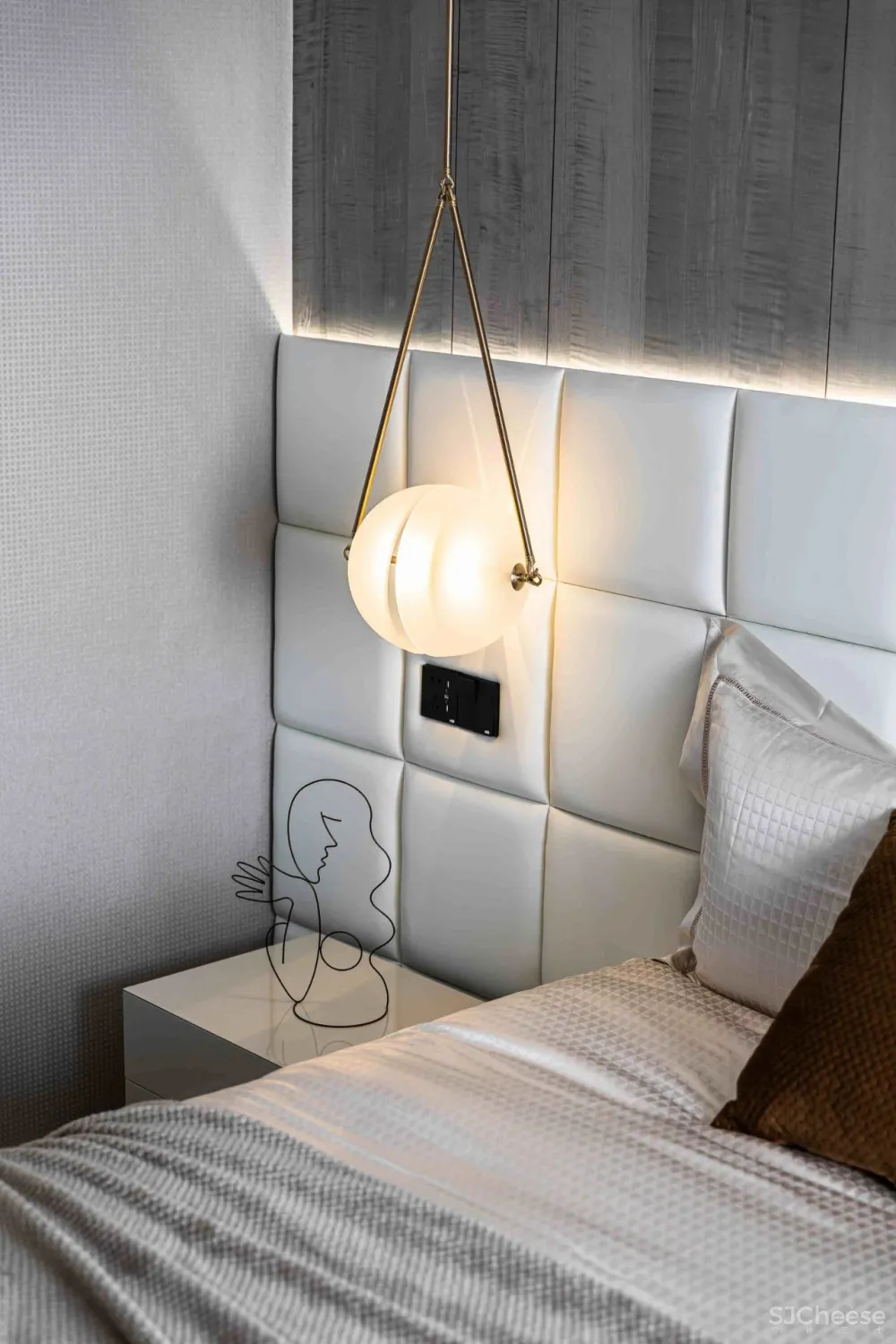 大理石 原木，80后业主的现代风四居室 花漾美作