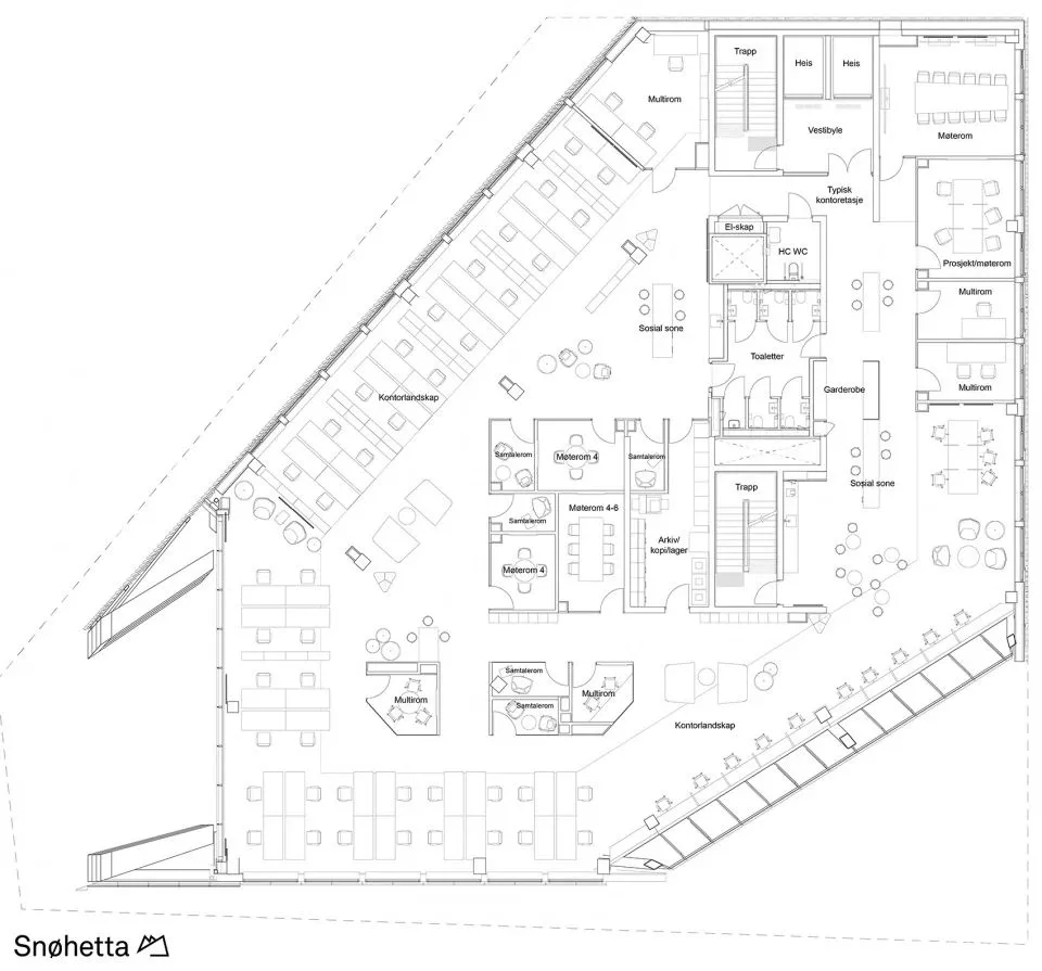 新作 未来办公空间的可持续设计范例 Powerhouse Telemark能源大楼 Snøhetta