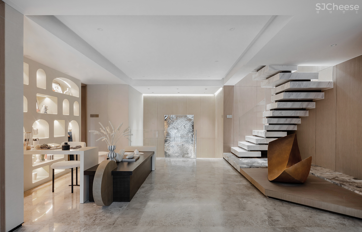 元禾大千设计 烟台「中海万锦」洋房下叠现代简约样板间