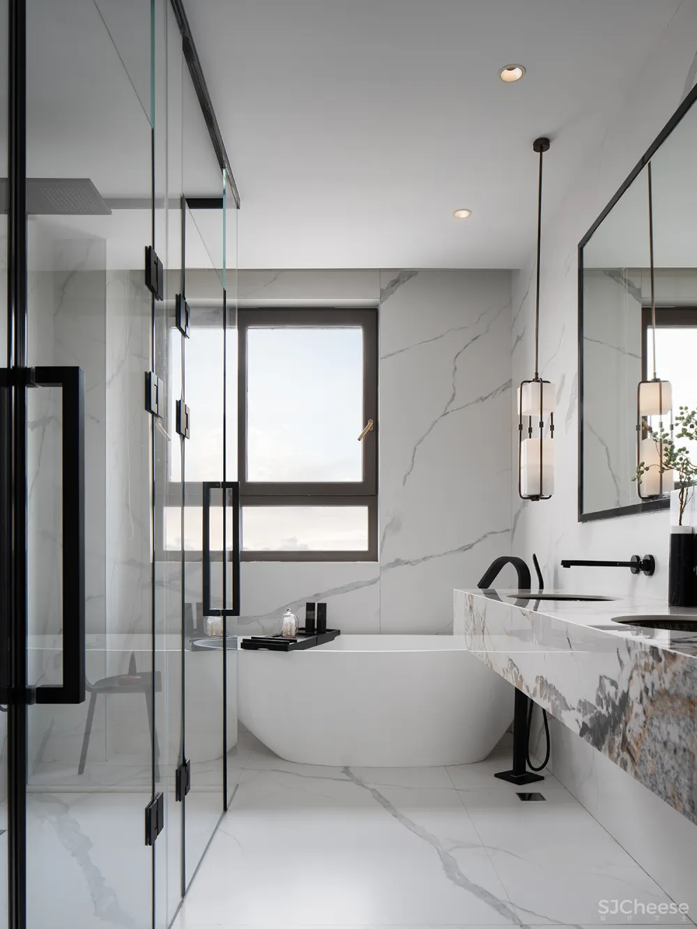 178㎡清冷色系，演绎宋代美学的简静纯粹！