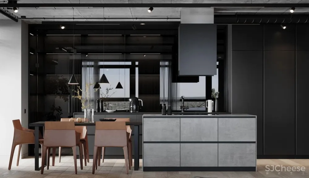 灰色极简空间，混凝土的质地！