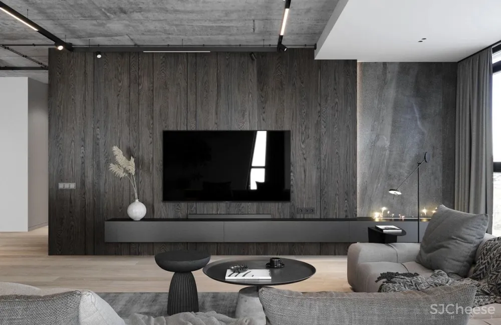 灰色极简空间，混凝土的质地！