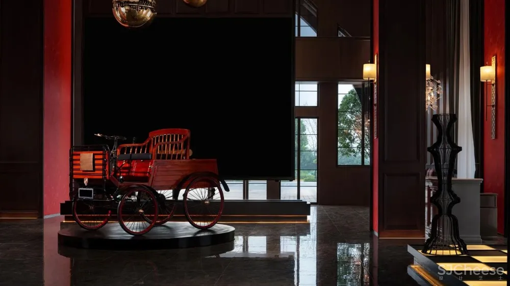 明德设计丨郑州万科荣成云图售楼处:英式古典的当代演绎