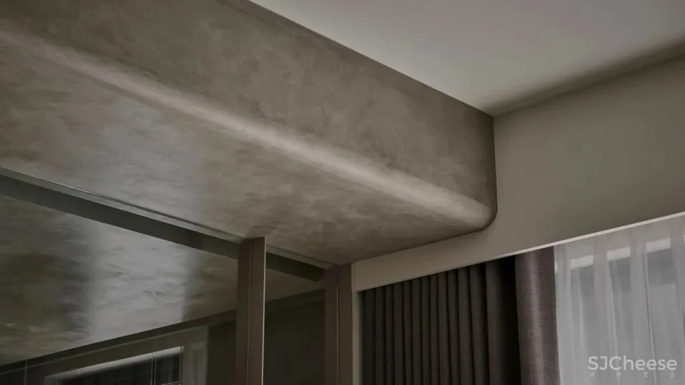 原木 水磨石，四口人的阅读之家 御见设计