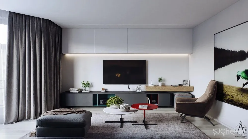 70㎡简约私宅,精简凝练!