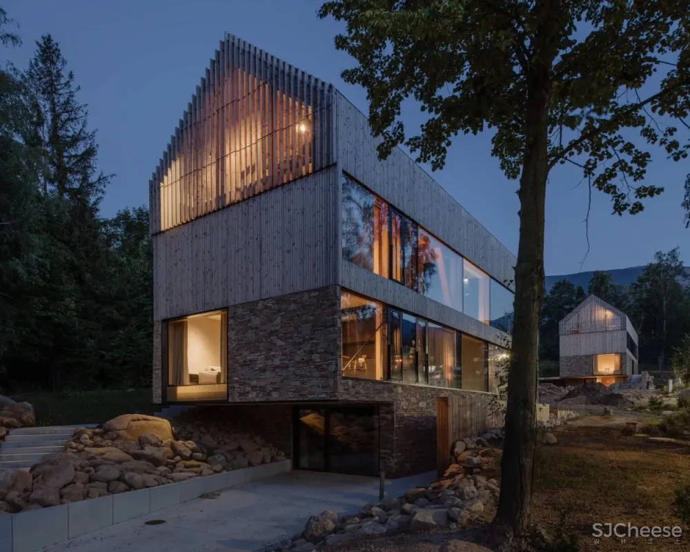 混凝土加木结构的公寓式民宿,混搭乡建必有亮点!