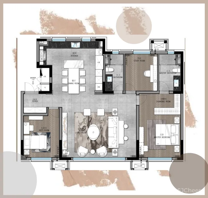 探觅星座神话的梦想家,中海沈阳望京府样板间三套 香港方黄(设计)集团新作