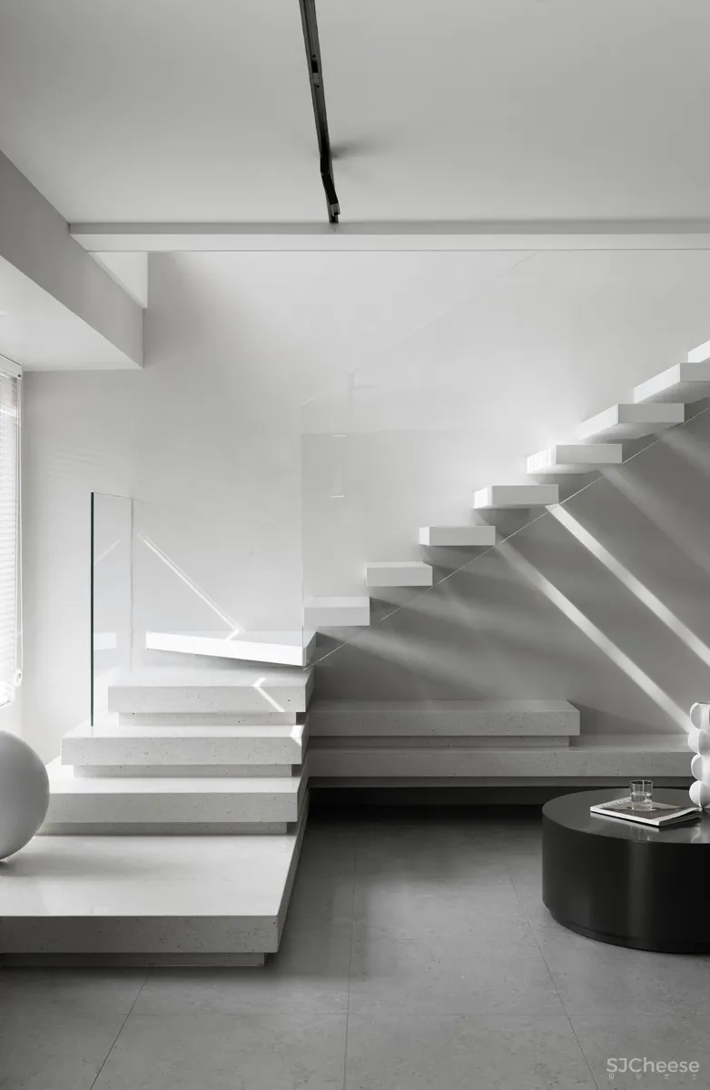 270㎡顶跃私宅,悬浮式楼梯,超有范!