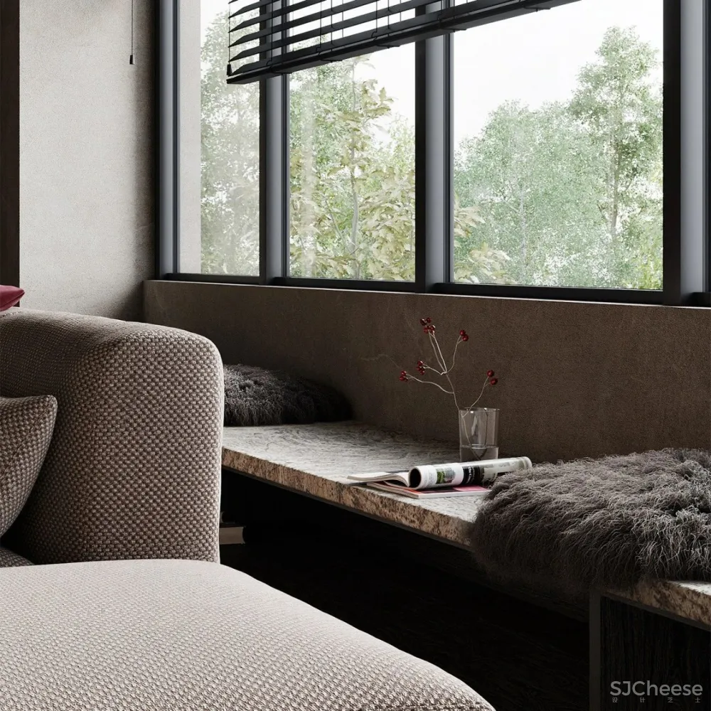 黑白色系的客厅，气质凸显 !