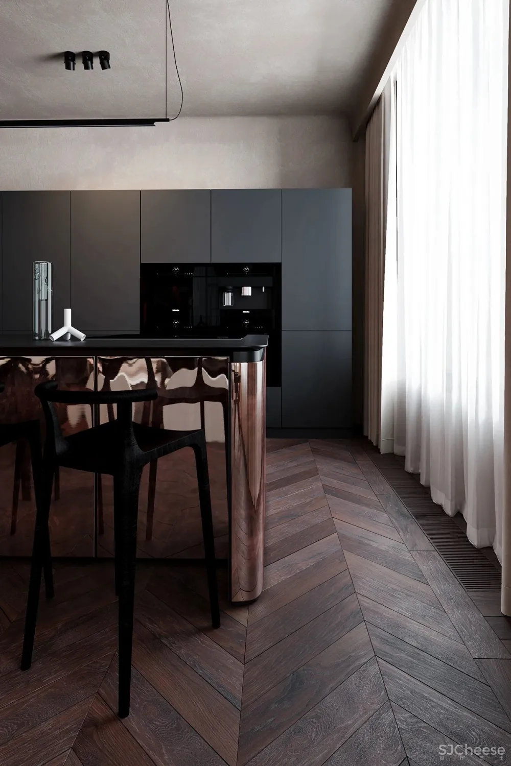 114㎡ 只做一室一厅，三开间的横厅太豪华了！