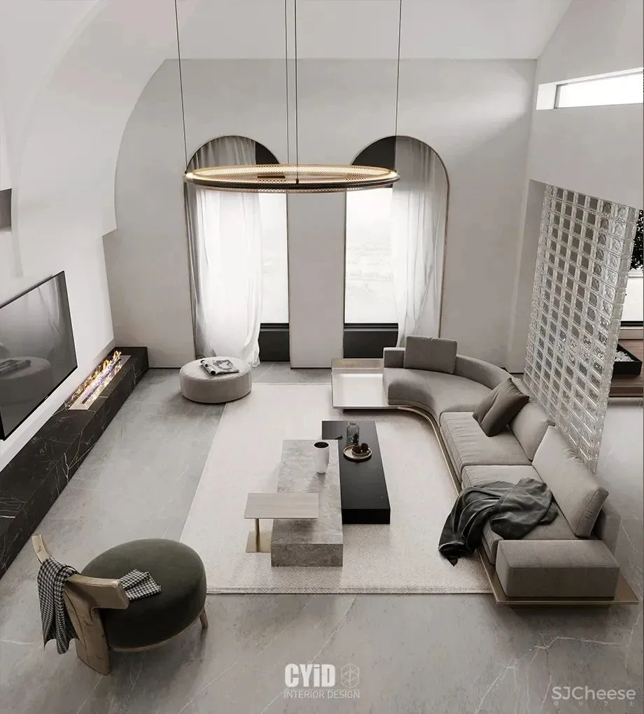 极简白 体块感，优雅现代的艺术大宅