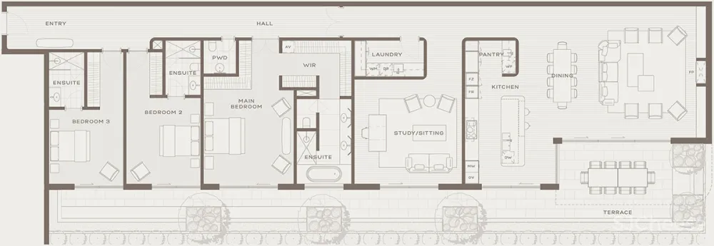 他做的公寓楼看起来像别墅,10套大平层户型还不一样,干净有格调的简约风太美了!