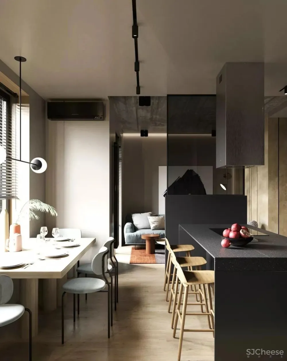 一套56㎡的住宅,设计很厉害,有颜有格调 !