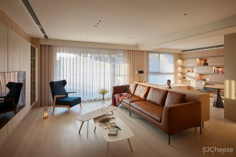 180㎡现代简约，暖色调的浪漫，温馨舒适自然