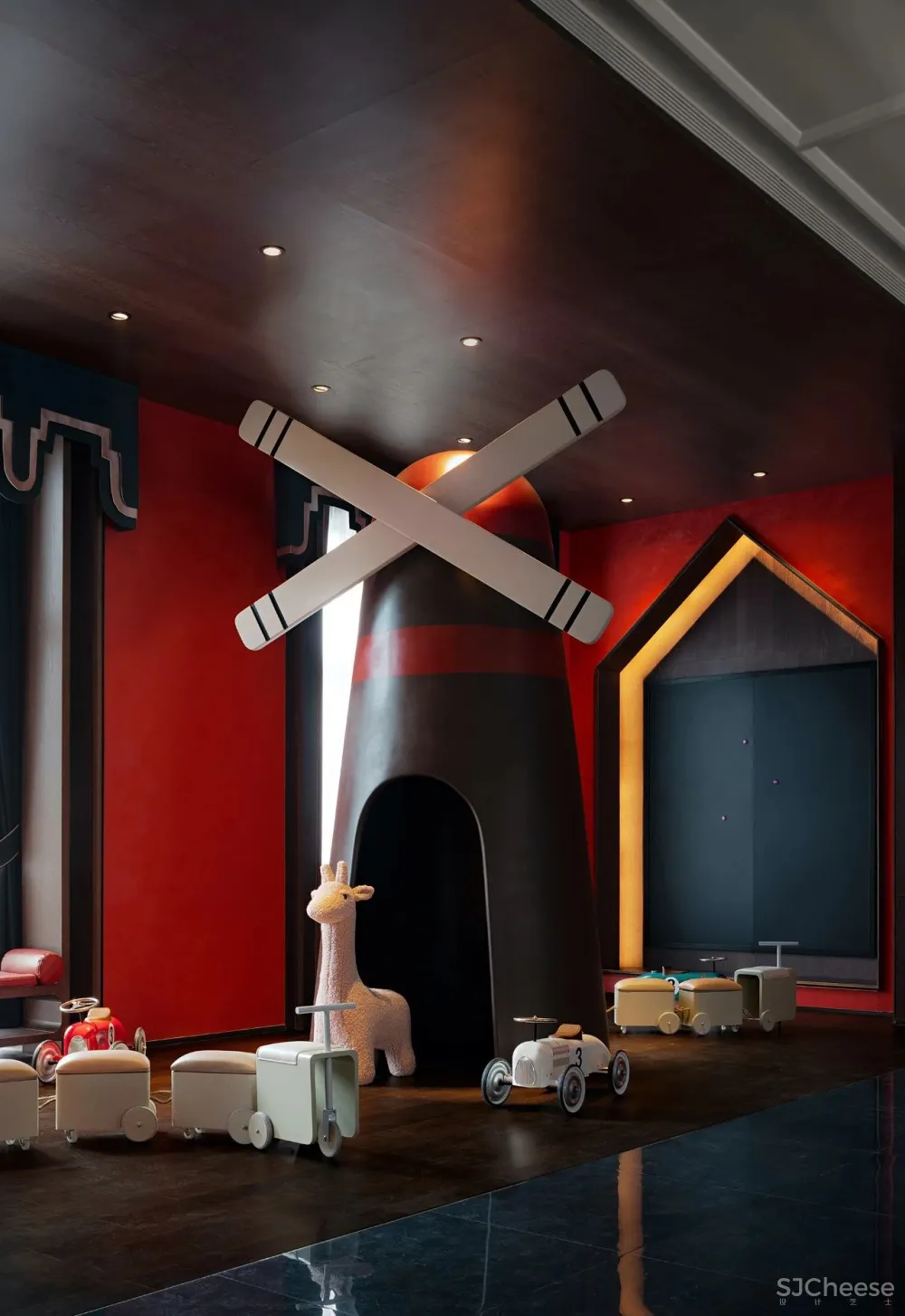 明德设计丨郑州万科荣成云图售楼处:英式古典的当代演绎