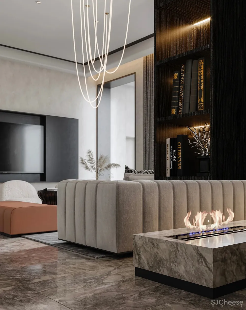 茧界设计.冷晨辉 「桃花源」550平私宅:解构 寂静美学