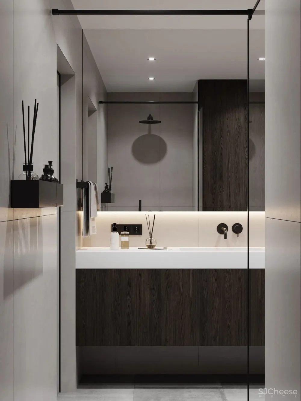 灰色极简空间，混凝土的质地！