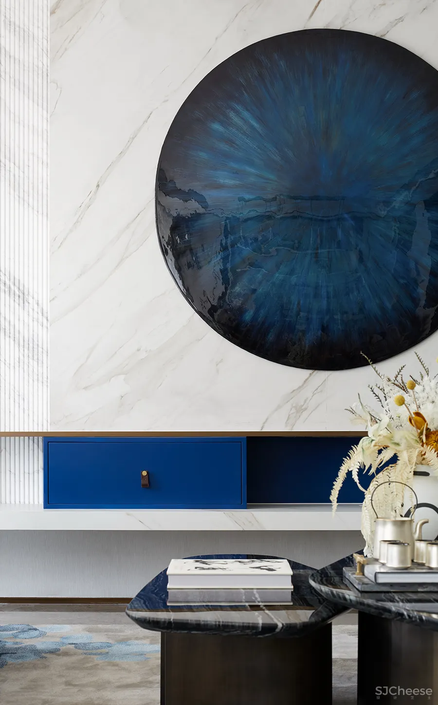 岳蒙:一抹幽蓝,韵染留白!