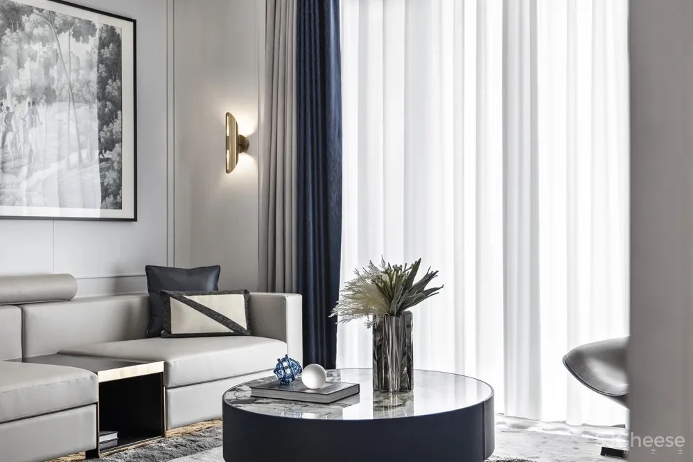 大朴-勿量：366㎡雾霭蓝法式美宅，直撩心底的静奢魅力！