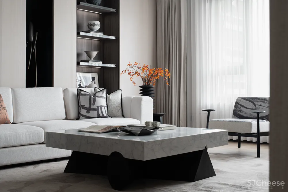 178㎡清冷色系，演绎宋代美学的简静纯粹！