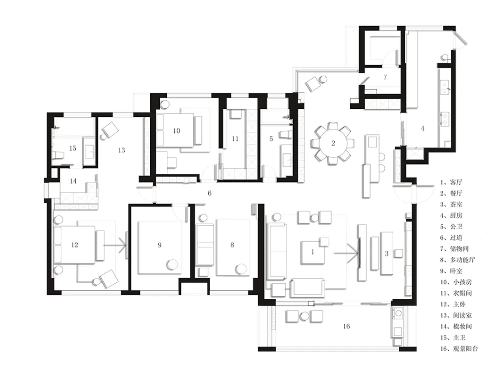 265㎡简约私宅,少就是多,简洁就是丰富!